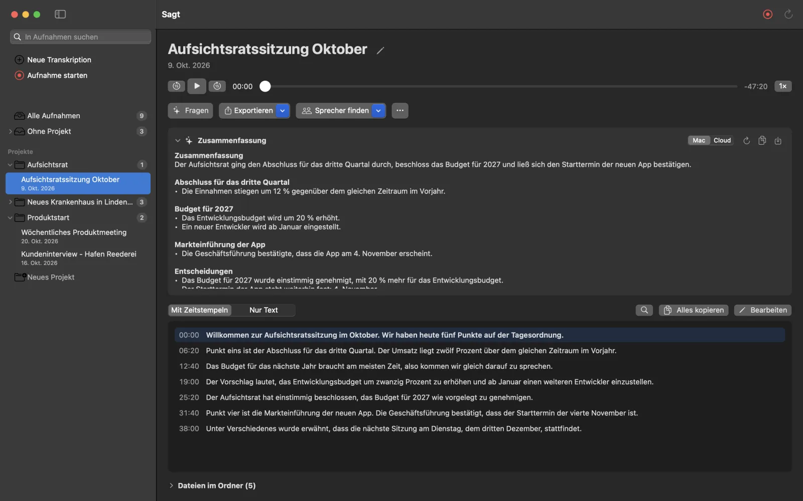 Zusammenfassung einer Vorstandssitzung mit Beschlüssen und Aufgaben
